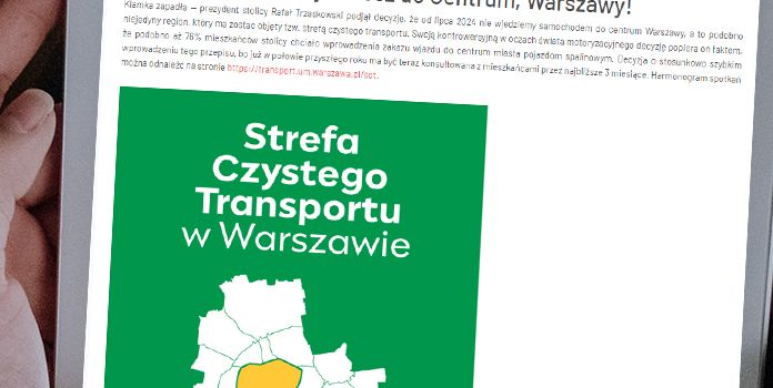 Od lipca 2024 nie wjedziesz do centrum Warszawy